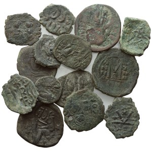 Lot of 14 Æ coins to be catalogued. Lot to be sold as is, no returns.