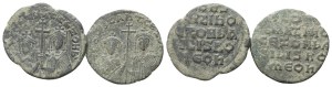 Lot of 2 Byzantine coins. Lot sold as is, no returns.