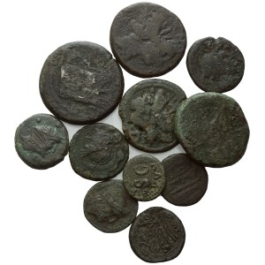 Lot of 11 Æ coins to be catalogued. Lot sold as is, no returns.