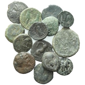 Lot of 14 Æ coins to be catalogued. Lot sold as is, no returns.