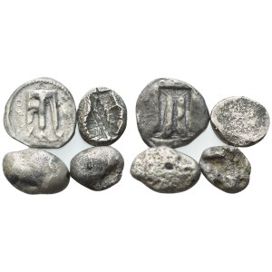 Lot of 3 AR coins and 1 AR seal to be catalogued. Lot sold as is, no returns.
