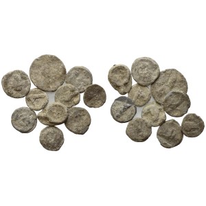 Lot of 10 lead tesserae. To be sold as is, no returns.