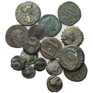 Lot of 16 Æ coins to be catalogued. Lot sold as is, no returns.