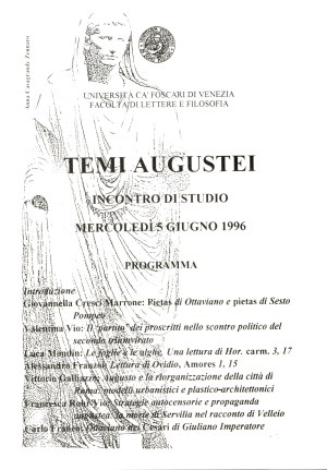 AA.-VV. - Temi Augustei. Incontro di studio Mercoledì 5 Giugno, 1996. Amsterdam, 1998. pp 121, illustrazioni nel testo. rilegatura editoriale, ottimo stato.