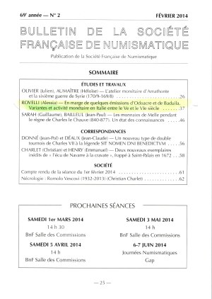ROVELLI Alessia - Emn marge de quelques emissions d'Odoacre et de Baduila. Variantes et activité en Italie entre le Ve et le Vile siecle. Paris, 2014. pp 37-45, ill. nel testo. brossura ed. ottimo st