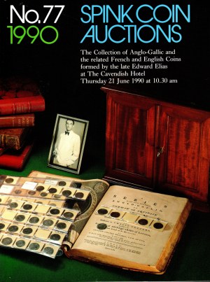 SPINK COINS. N 77, London, 21-June, 1990. Collection Jonkheer E.R. Duncan Elias. Anglo-Gallic, English and French medieval coins. Pp 184, nn. 601, tutti illustrati + tavole 4 a colori. ril. ed. ottim