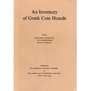 THOMPSON M. - MORKHOLM O. - M. KRAAY C. - An inventory of greek coin hoard. New York, 1973. pp. xxv - 408, 3 maps. rilegatura editoriale, ottimo stato, opera importante.