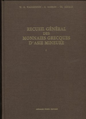 WADDINGTGTON W.H., BABELON E., TH. REINACH. - Recueil général des monnaies grecques d'Asie Mineure. 2 volumes. Part I and Part II. complete set Bologna, 1984. Pp. 640, plates,111. (Clain-Stefanelli 12