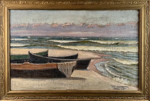 Wilhelm TYSZKOWSKI (1878 Paradise - 1939 Piasnica), Boats on the Shore (1928)