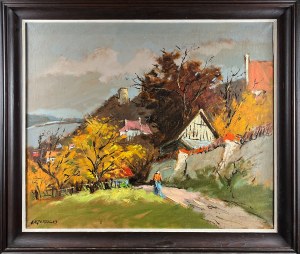 Stanisław Jan ŁAZOREK (1938 Aksamanice - 2000 Kazimierz Dolny), Landscape from Kazimierz