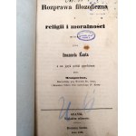 Kant Imanuel - Philosophical Treatise on Religion and Morals - Gdansk 1851 [ Translated by Mrongowius, Printed by Szrota ].