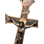 Gilded and silver-plated cross [ stoup ] - J. Hoeptner - supplier to the papal court, Breslau late 19th and early 20th century [ Wroclaw ].