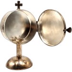 Silver plated host custody - J. Hoeptner - supplier to the papal court, Breslau late 19th and early 20th century [ Wroclaw ].