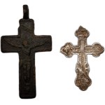 A pair of crosses from the 19th century, [ Tsarist Russia, silver ].