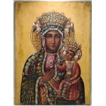 Our Lady of Czestochowa - oil painting on canvas, Poland late 19th and early 20th century