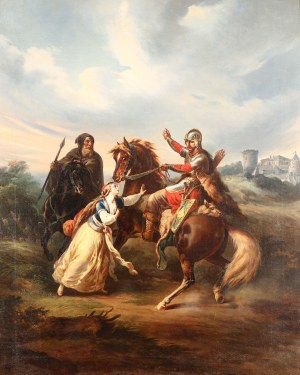 Feliks Sypniewski (1830-1903), Scena z Konrada Wallenroda: Spotkanie Alfa i Aldony, 1855