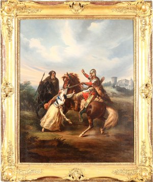 Feliks Sypniewski (1830-1903), Scena z Konrada Wallenroda: Spotkanie Alfa i Aldony, 1855