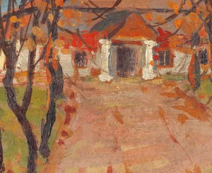 Bronisława Rychter-Janowska (1868-1953), Przed dworkiem, 1921