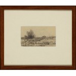 Roman Kochanowski (1857-1945), Landscape with children sitting in a field