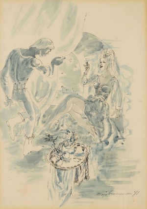 Maja Berezowska (1898-1978), Nocne spotkanie, 1971