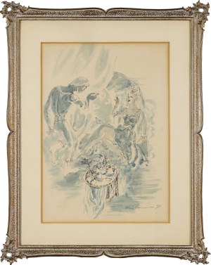Maja Berezowska (1898-1978), Nocne spotkanie, 1971