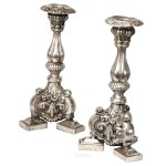 Rudolf Baumann (active 1837-1872), Poznań, Pair of candlesticks, ca. mid-19th century.