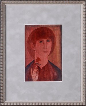 Marek RUDNICKI (1927 - 2004), Młoda dziewczyna z różą