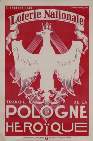 Louis MARCOUSSIS (1878-1941), Loterie Nationale - Tranche de la Pologne Heroique, 1939.