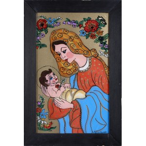 Malarz nieokreślony, polski 2 poł. XX w., Madonna Królowa, II poł. XX w.