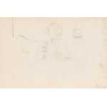 Włodzimierz TETMAJER (1862-1923), Bust of a young woman, sketches of a head, ca. 1900.