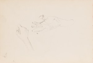 Włodzimierz TETMAJER (1862-1923), Bust of a young woman, sketches of a head, ca. 1900.