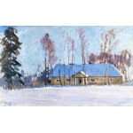 Julian FAŁAT (1853-1929), Dwór zimą, 1913