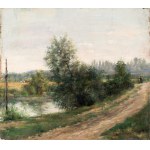 Jozef SZERMENTOWSKI (1833-1876), Nadwodny landscape/ By the stream, 1860s.