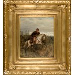Ludwik GĘDŁEK (1847-1904), Messenger - Krakus rushing on horseback