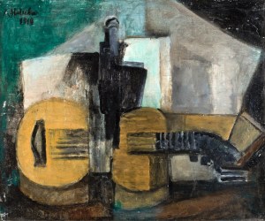 Alicja HALICKA (1889-1974), Still life with guitar
