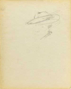 Eugene ZAK (1887-1926), Head of a woman in a hat, 1903