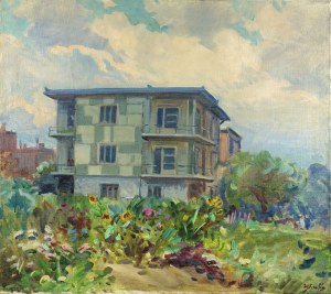 Wladyslaw SERAFIN (1905-1988), Urban motif with sunflowers