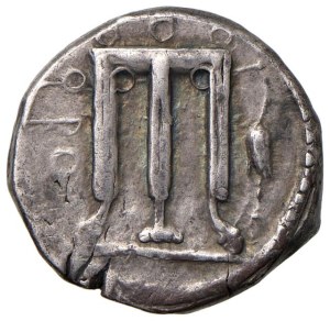 Greek coins - BRUTTIUM Croton - Nomos (480-430 BC) Tripod - ...