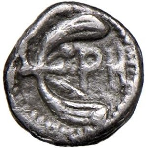 Greek coins - BRUTTIUM Reggio - Litra (ca. 415-387 BC) Head d...