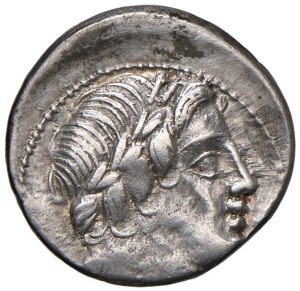 Roman coins Republic - Anonymous - Denarius (86 B.C.) Head of Apollo a d. -...