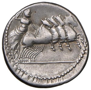 Roman coins Republic - Anonymous - Denarius (86 B.C.) Head of Apollo a d. -...