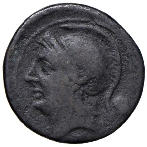 Roman coins Republic - Anonime - Oncia - Testa di Roma a s. - R/ Prua a d...