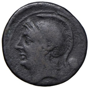 Roman coins Republic - Anonymous - Ounce - Head of Rome to s. - R/ Bow to d...