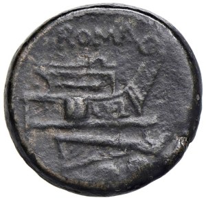 Roman coins Republic - Sextant - Head of Mercury r. - R/ Bow r. -...