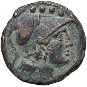 Roman coins Republic - Anonime - Triens (dopo il 211 a.C.) Testa di Miner...
