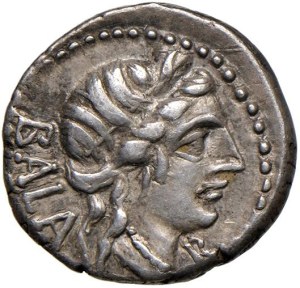 Roman coins Republic - Aelia - C. Allius Bala - Denarius (92 B.C.) Head d...