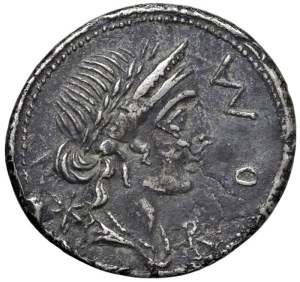 Roman coins Republic - Aemilia - Man. Aemilius Lepidus - Denarius (114-113...