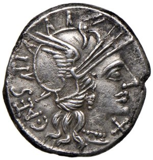 Roman coins Republic - Antestia - C. Antestius - Denarius (146 B.C.) Head...