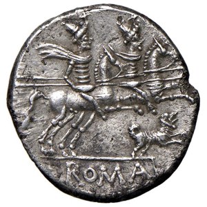 Roman coins Republic - Antestia - C. Antestius - Denario (146 a.C.) Testa...