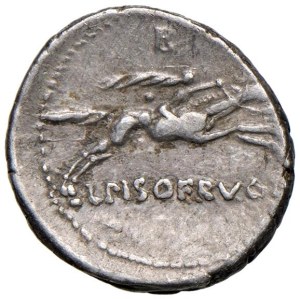 Roman coins Republic - Calpurnia - L. Calpurnius Piso Frugi - Denarius (90...